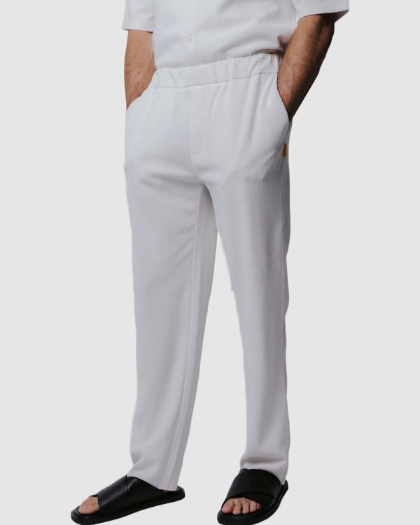 Justin Cassin - Abade Pleated Pants - Pants (White) Abade Pleated Pants