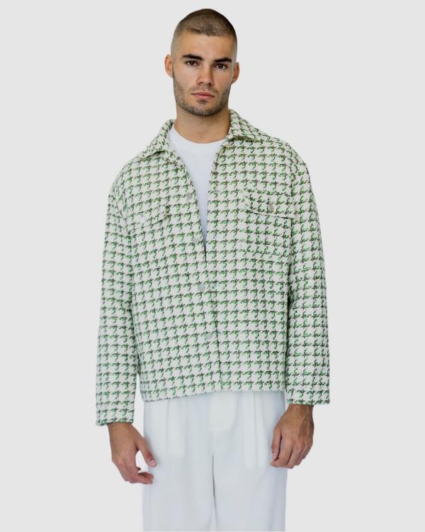 Justin Cassin - Elliot Patterned Jacket - Coats & Jackets (Green) Elliot Patterned Jacket