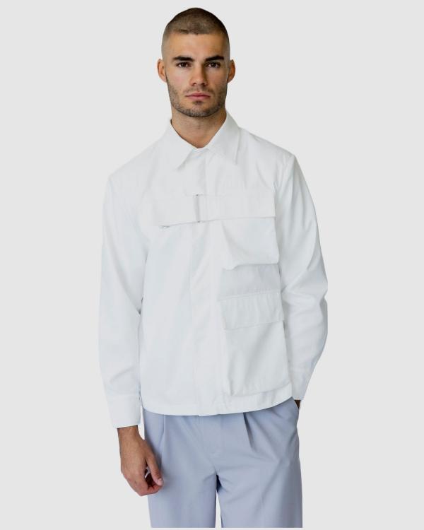 Justin Cassin - Kurtis Dual Pocket Jacket - Coats & Jackets (White) Kurtis Dual Pocket Jacket