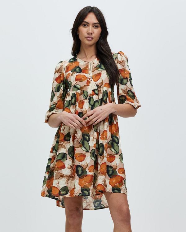 KAJA Clothing - Emilia Dress - Printed Dresses (Autumn Leaves) Emilia Dress