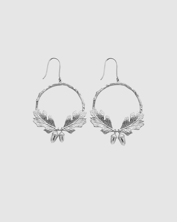 Karen Walker - Acorn & Leaf Wreath Earrings - Jewellery (Sterling Silver) Acorn & Leaf Wreath Earrings