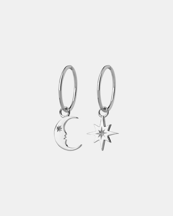 Karen Walker - Crescent Moon & Star Sleepers - Jewellery (Sterling Silver) Crescent Moon & Star Sleepers