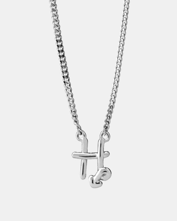 Karen Walker - H Initial Love Letter Necklace - Jewellery (Sterling Silver) H Initial Love Letter Necklace
