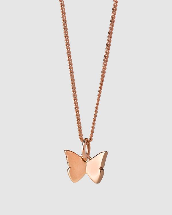 Karen Walker - Mini Butterfly Necklace - Jewellery (9ct Rose Gold) Mini Butterfly Necklace