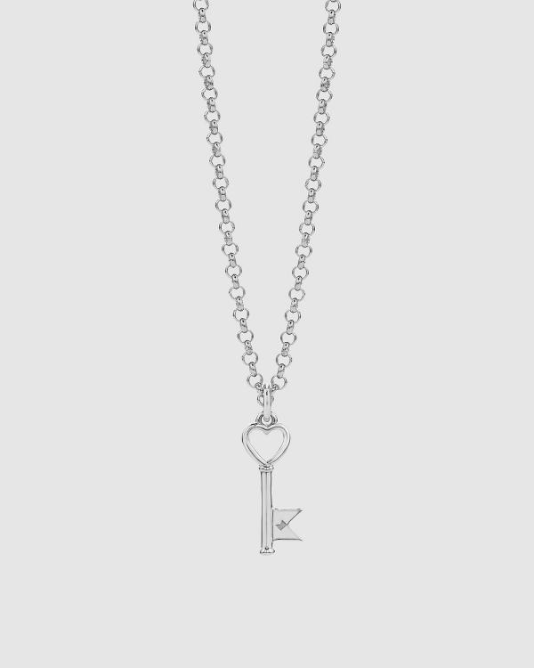 Karen Walker - Monogram Key Necklace - Jewellery (Sterling Silver) Monogram Key Necklace