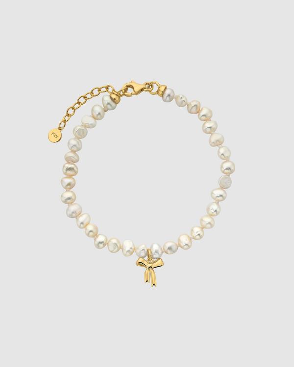 Karen Walker - Petite Bow with Pearls Bracelet - Jewellery (Sterling Silver) Petite Bow with Pearls Bracelet