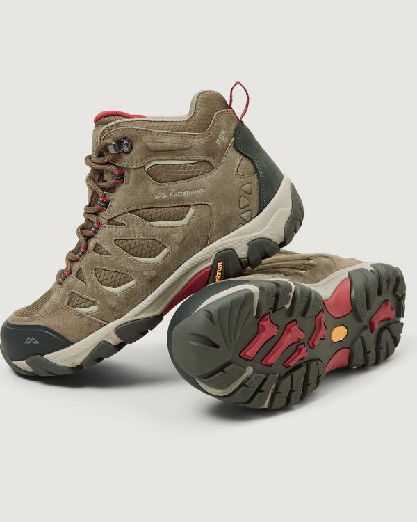 Kathmandu - Mornington Waterproof Mid Hiking Boots - Outdoor Shoes (Olive/Umber) Mornington Waterproof Mid Hiking Boots