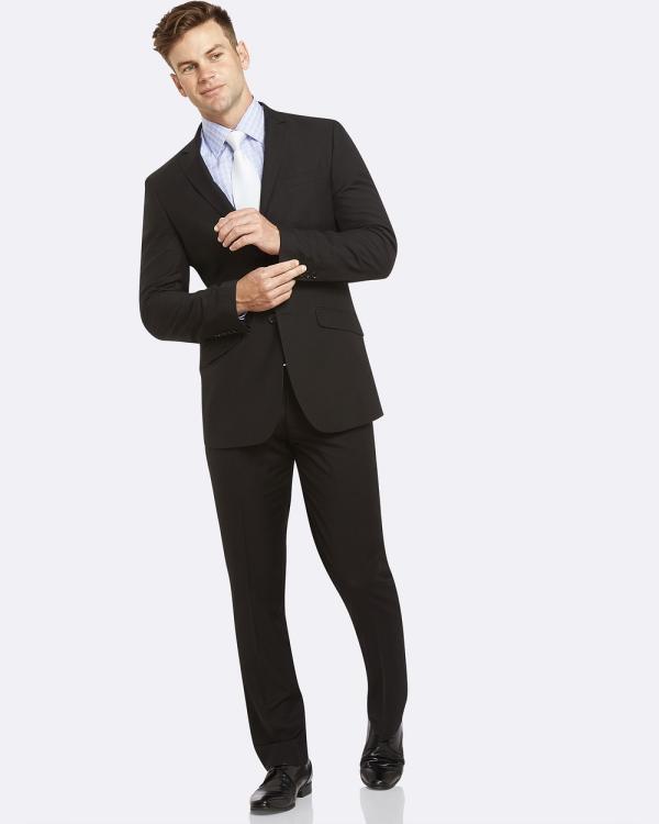 Kelly Country - Livorno Essential Slim Fit Black Suit - Suits & Blazers (Black) Livorno Essential Slim Fit Black Suit
