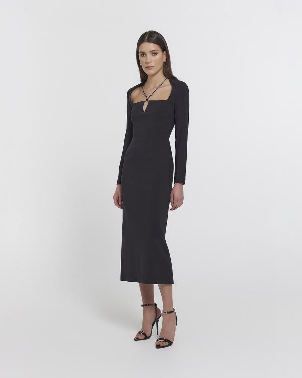 KIANNA - Darcy Dress Black - Dresses (Ivory) Darcy Dress Black