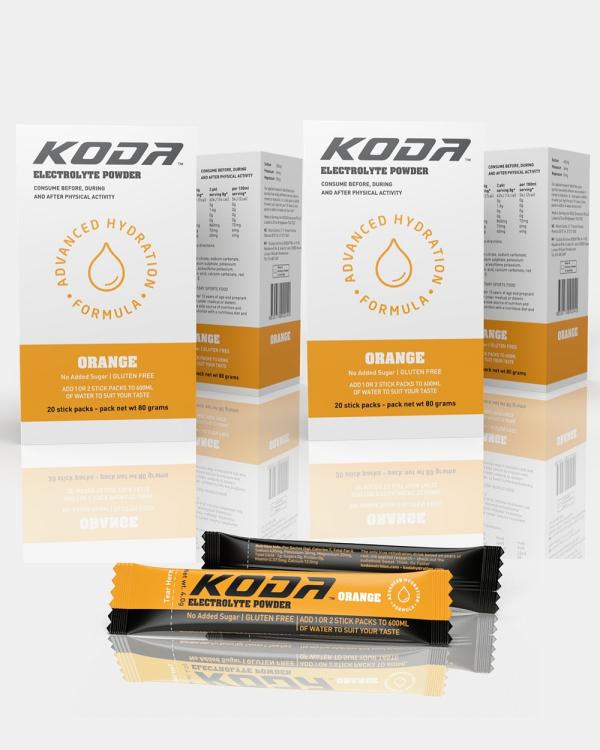 KODA - Koda Orange Electrolyte Powder Sticks   80 Sticks - Sport Nutrition (Orange) Koda Orange Electrolyte Powder Sticks - 80 Sticks