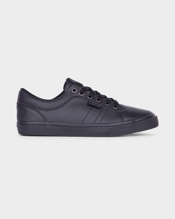 Kustom - Boys Finetime Classic Leather Shoe - Sneakers (BLACK LEATHER) Boys Finetime Classic Leather Shoe