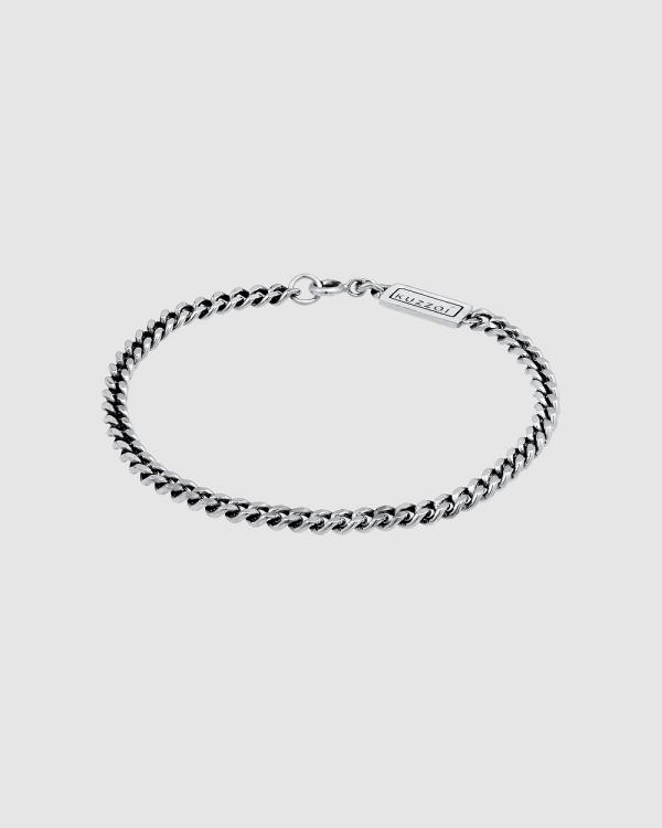 Kuzzoi -  Bracelet Chain Basic Trend Oxidised in 925 Sterling Silver - Jewellery (Silver) Bracelet Chain Basic Trend Oxidised in 925 Sterling Silver