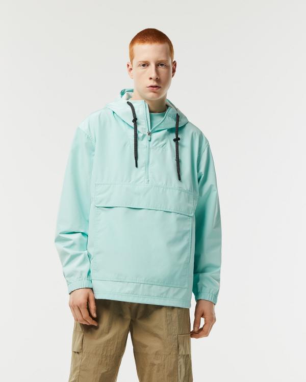 Lacoste - Cropped Pull On Hooded Jacket - Coats & Jackets (GREEN) Cropped Pull On Hooded Jacket