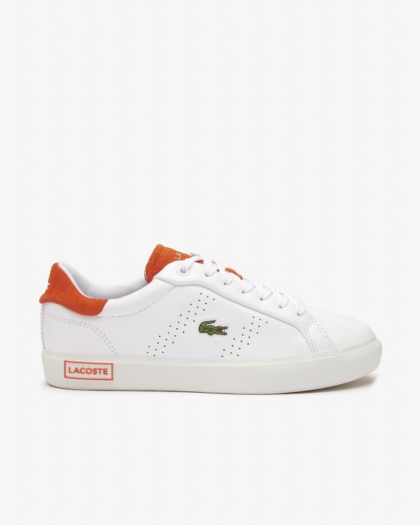 Lacoste - Powercourt 2.0 Orange Sneakers - Sneakers (WHITE) Powercourt 2.0 Orange Sneakers