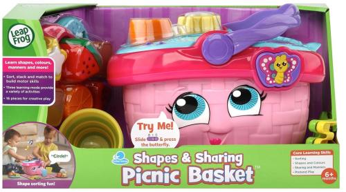 Leap Frog - Leap Frog Shapes and Sharing Picnic Basket Pink - Playsets (Multi) Leap Frog Shapes and Sharing Picnic Basket Pink