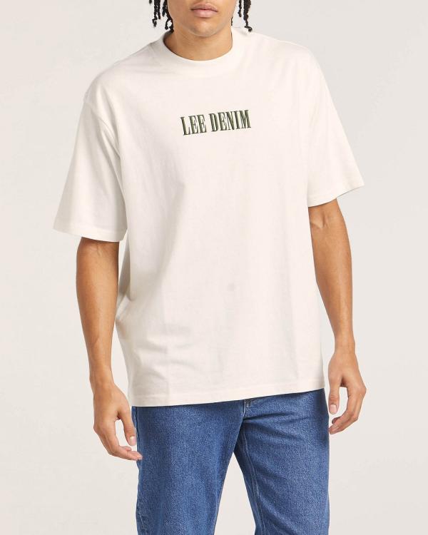 Lee - Column Baggy Recycled Cotton Tee - T-Shirts & Singlets (WHITE) Column Baggy Recycled Cotton Tee