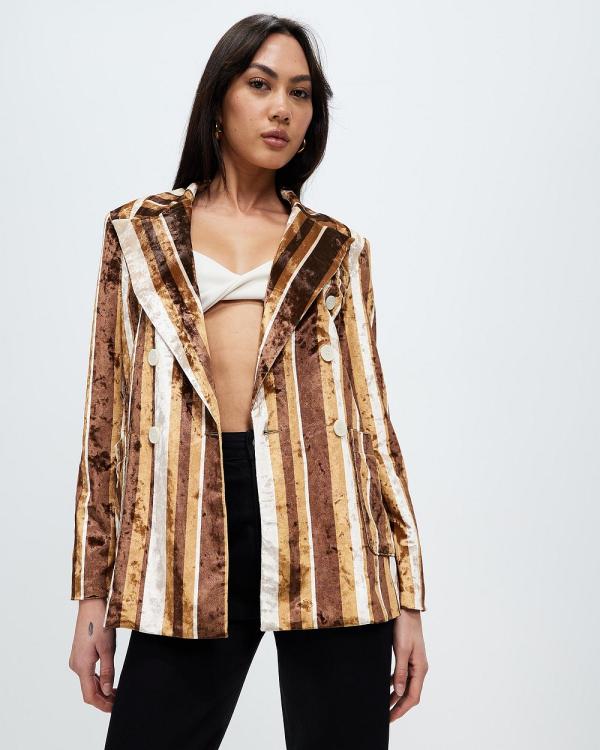 LENNI the label - Agnes Jacket - Coats & Jackets (Brown Stripe) Agnes Jacket