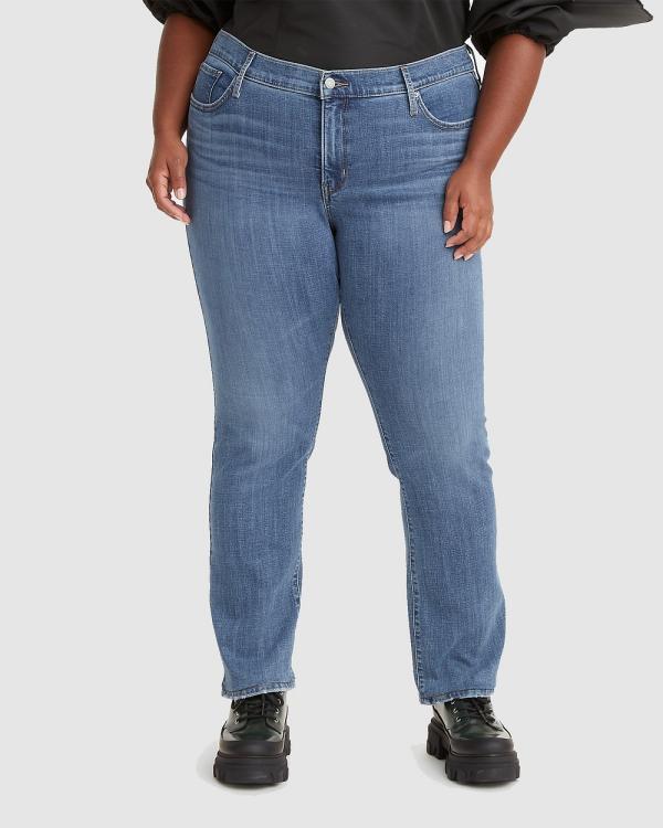 Levi's Curve - 314 Shaping Straight Jeans (Curve) - High-Waisted (Blue) 314 Shaping Straight Jeans (Curve)