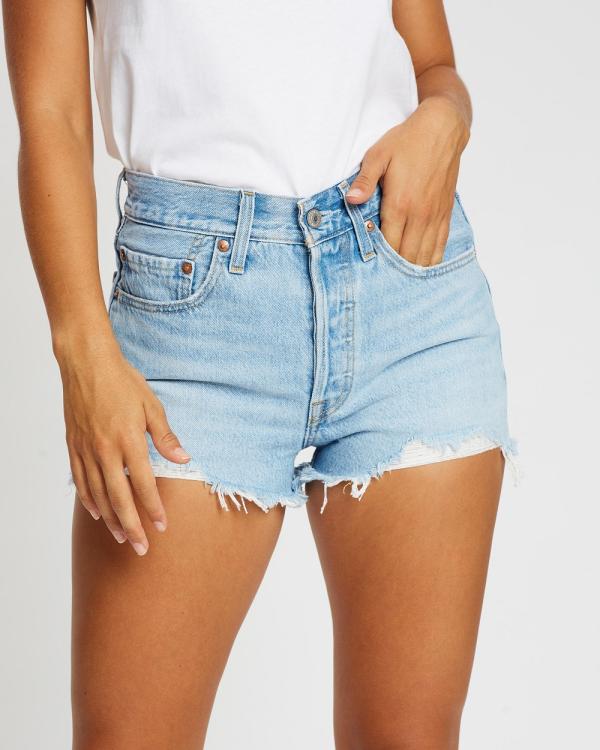 Levi's - 501 High Rise Shorts - Denim (Luxor Heat) 501 High Rise Shorts