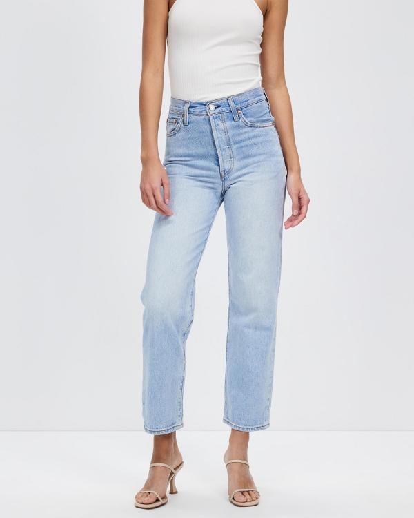 Levi's - Ribcage Straight Ankle Jeans - High-Waisted (Bernal Middle Road) Ribcage Straight Ankle Jeans