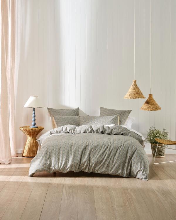 Linen House - Katie & Millie Quilt Cover Set - Home (Gold) Katie & Millie Quilt Cover Set