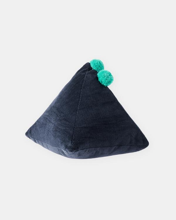 Linen House Kids - Trixie Triangle Filled Novelty Cushion - Kids Bedding & Accessories  (Navy) Trixie Triangle Filled Novelty Cushion