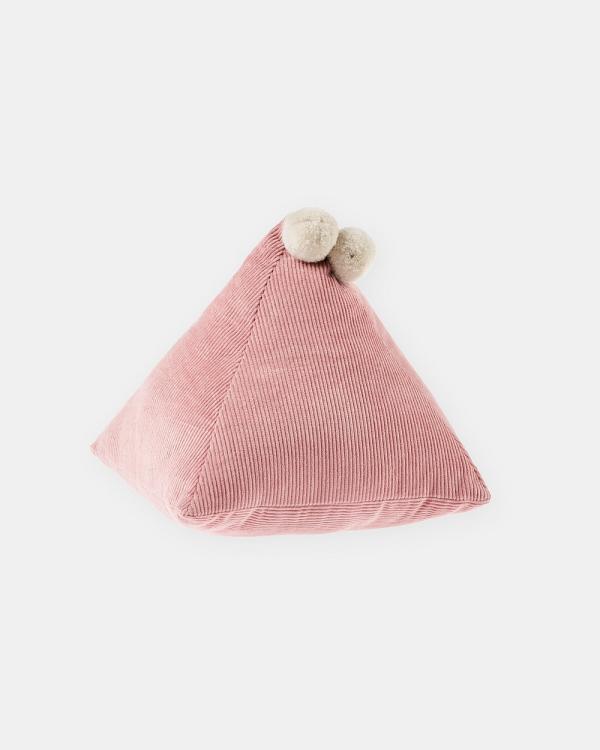 Linen House Kids - Trixie Triangle Filled Novelty Cushion - Kids Bedding & Accessories  (Pink) Trixie Triangle Filled Novelty Cushion