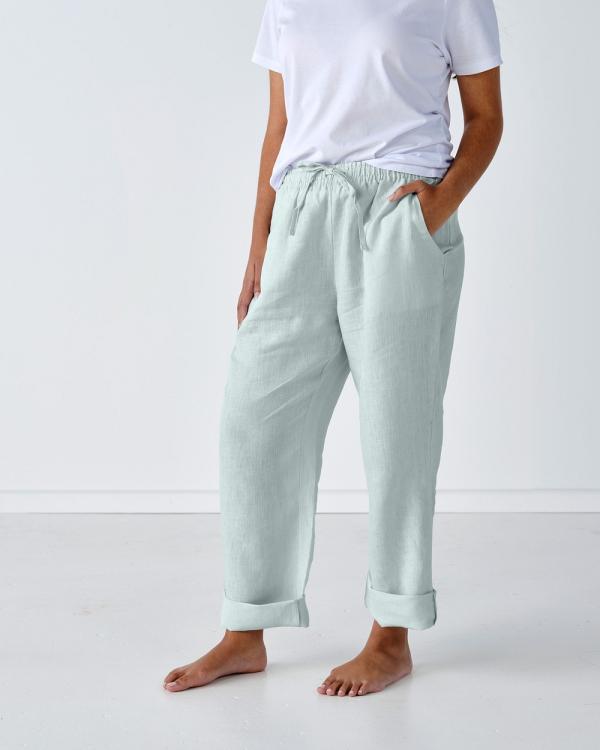 Linen House - Nimes French Linen Pants - Sleepwear (Sky) Nimes French Linen Pants