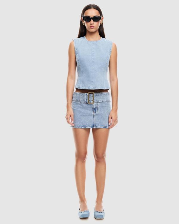 Lioness - Country Side Top - Tops (Washed Blue) Country Side Top