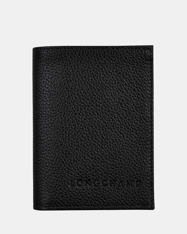 Longchamp - Le Foulonné Card Holder - Wallets (Black) Le Foulonné Card Holder