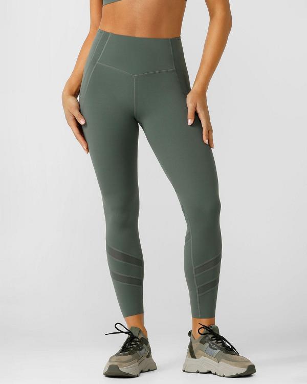 Lorna Jane - Formation 2 Pocket Recycled Ankle Biter Leggings - Full Tights (Agave Green) Formation 2-Pocket Recycled Ankle Biter Leggings