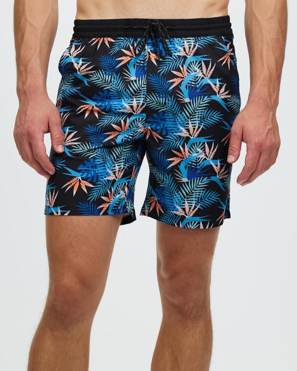 Lost Society - Multi Tropics Boardshorts - Swimwear (Print) Multi Tropics Boardshorts