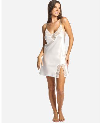 Love and Lustre - Silk Lace Chemise - Sleepwear (Ivory) Silk Lace Chemise