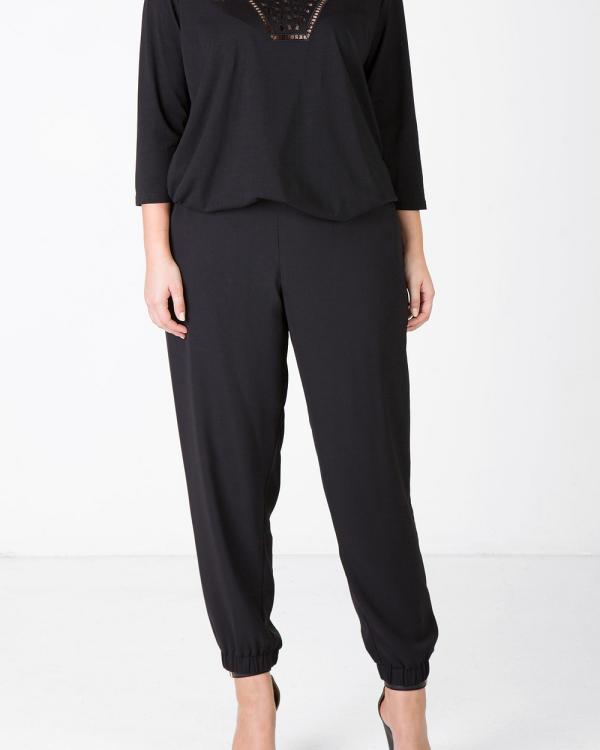 Love Your Wardrobe - Cuffed Pull On Pants - Pants (black) Cuffed Pull On Pants