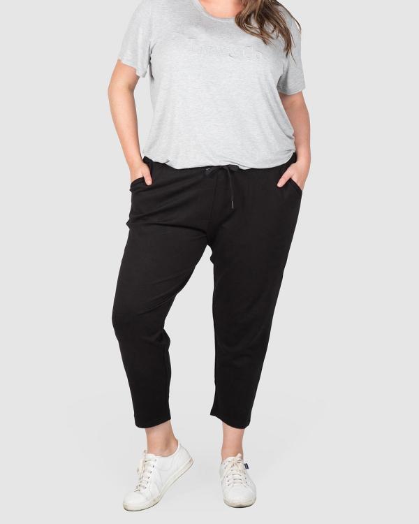 Love Your Wardrobe - Isla Knit Ponte Crop Pants - Pants (Black) Isla Knit Ponte Crop Pants