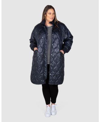Love Your Wardrobe - Karli Longline Quilted Jacket - Coats & Jackets (Midnight) Karli Longline Quilted Jacket