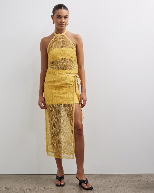 Lover - Lina Layered Skirt - Pencil skirts (Golden Yellow) Lina Layered Skirt