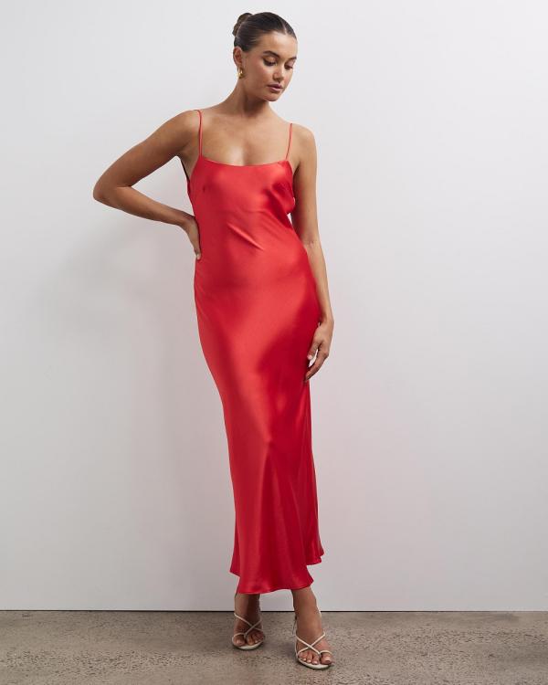 Lover - Rory Bias Cowl Neck Dress - Bridesmaid Dresses (Red) Rory Bias Cowl Neck Dress