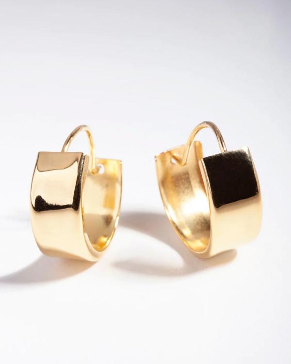 Lovisa - Gold Plated Sterling Silver Chunky Hoop Earrings - Jewellery (Gold) Gold Plated Sterling Silver Chunky Hoop Earrings