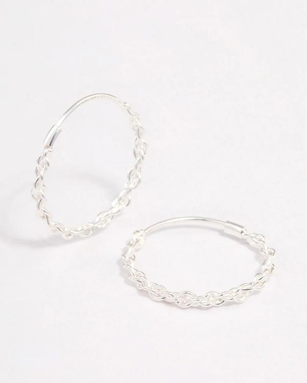 Lovisa - Sterling Silver Chain Hoop Earrings - Jewellery (Silver) Sterling Silver Chain Hoop Earrings