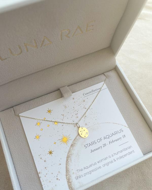 Luna Rae - Solid Gold   Stars of Aquarius Necklace - Jewellery (Gold) Solid Gold - Stars of Aquarius Necklace