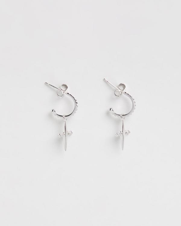 Luv Aj - Mini Cross Hoops - Jewellery (Silver) Mini Cross Hoops