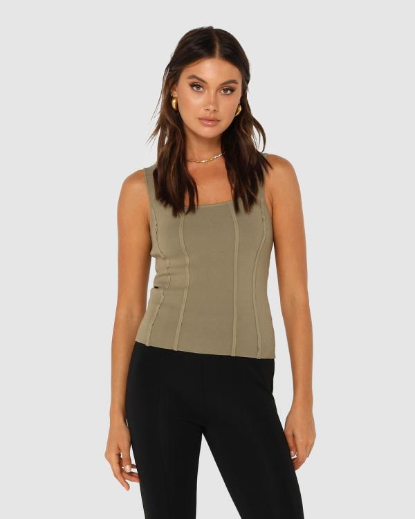 Madison The Label - Karla Knit Top - Tops (Sage) Karla Knit Top