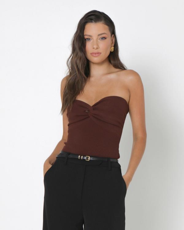Madison The Label - Mae Knit Top - Tops (Choc) Mae Knit Top