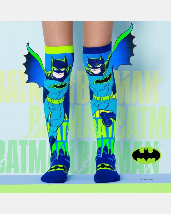 MADMIA - Batman Neon Socks   Kids Teens - Knee High Socks (Multi) Batman Neon Socks - Kids-Teens