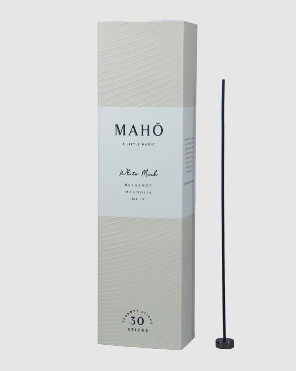 MAHO Sensory - White Musk Incense Sticks and Burner Set - Incense (White) White Musk Incense Sticks and Burner Set