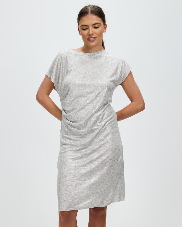 Marcs - Shine Again Foil Linen Dress - Dresses (Silver) Shine Again Foil Linen Dress