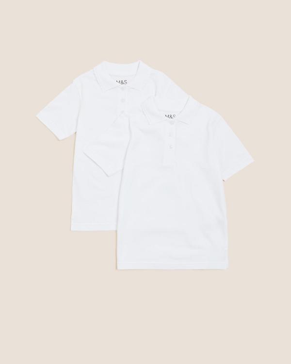 Marks & Spencer - 2 Pack Stainaway Short Sleeve Schoolwear Polo   Kids Teens - Shirts & Polos (White) 2-Pack Stainaway Short Sleeve Schoolwear Polo - Kids-Teens