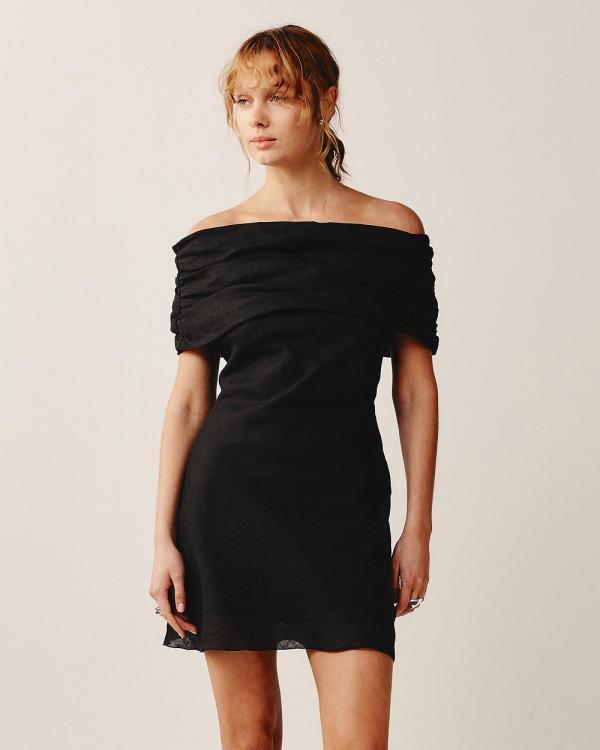 Marle - Ava 100% Linen Dress - Dresses (Black) Ava 100% Linen Dress