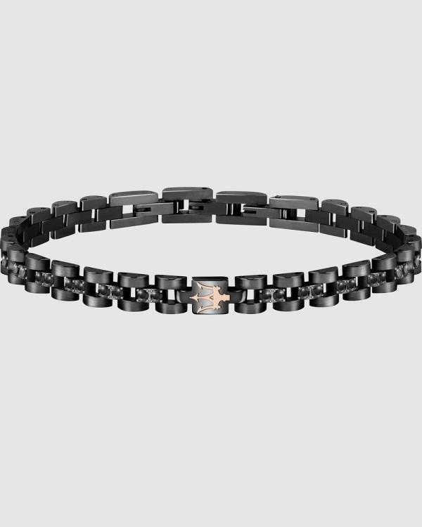 Maserati - Maserati Jewels Men's Crystals Bracelet - Jewellery (Black) Maserati Jewels Men's Crystals Bracelet